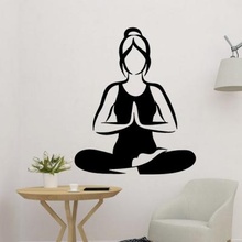 yoga ragazza parete arredamento arte simbolo zen decorazione 2d ying yang Yin Yang meditazione misurazione 3d print model - Mito3D