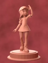young girl 3d - mary printing model threeding anime 3d print model - Mito3D