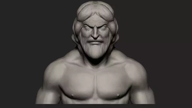 zeus 3d printing model - threeding zbrush 3d print model - Mito3D