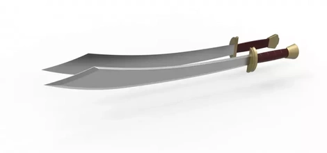 zuko çift Kılıçlar avatar tv dizi 3d baskı model üçleme silah yazdırılabilir kılıç anime fantezi Yazdır bıçak ağzı Kostüm oyunu destek kopya yakın dövüş zukosword 3d print model - Mito3D