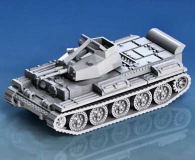 1-100 centaur iv aa - wargaming3d Categories: 1:100 / 15mm, 1939-1945: WW2, United Kingdom miniature wargamming 3d print model - Mito3D