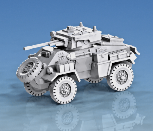 1-100 humber véhicule blindé mk ii et iv & fox - wargaming3d 28mm miniature 3D print model - Mito3D