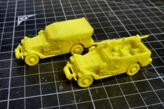1-100 m3a1 scout car - wargaming3d miniature wargamming 3d print model - Mito3D