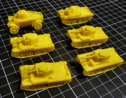 1 100 pzkpfw 38 família wargaming3d Categorias 15mm 1939 1945 WW2 Alemanha miniatura jogos guerra 3d print model - Mito3D