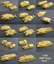 1-200 wwi vehicles - wargaming3d 28mm miniature 3d print model - Mito3D