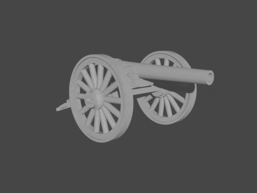 10 & 15mm civil war 10lb parrott gun - wargaming3d 28mm miniature 3D print model - Mito3D