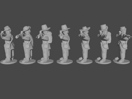 10 15mm Civil guerra infantaria saco casacos atirando pose 1 wargaming3d 28mm miniatura 3D print model - Mito3D