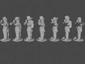 10 & 15mm civil war infantry sack coats firing pose 1 - wargaming3d 28mm miniature 3d print model - Mito3D