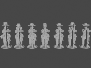 10 & 15mm civil war infantry sack coats loading pose 3 - wargaming3d 28mm miniature 3d print model - Mito3D