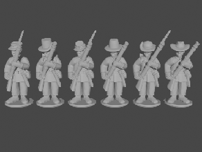 10 & 15mm civil war infantry sack coats loading pose 8 - wargaming3d 28mm miniature 3d print model - Mito3D