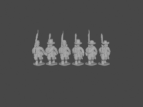 10 & 15mm civil war infantry sack coats quick marching pose 1 - wargaming3d 28mm miniature 3d print model - Mito3D