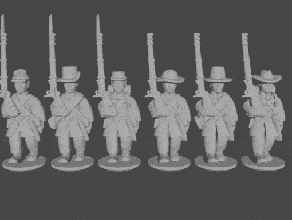 10 & 15mm civil war union infantry frock coats marching pose 1 - wargaming3d miniature wargamming Tag: American Civil War 3d print model - Mito3D
