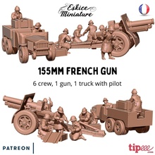 155mm francés artillería tractor 28mm wargaming3d miniatura juego guerra 3d print model - Mito3D