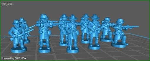 15mm acw infantaria escaramuça chapéu 2 vestido casaco wargaming3d miniatura jogos guerra 15 milímetros 3d print model - Mito3D