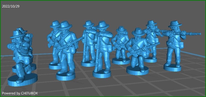 15mm acw infanterie escarmouche chapeau sac coat2 wargaming3d 15 mm miniature wargaming 3d print model - Mito3D