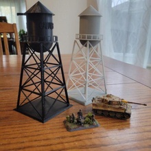 15mm cold war rural us - water tower wargaming3d miniature wargamming 3d print model - Mito3D