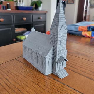 15mm cold war rural us church - wargaming3d miniature wargamming 3d print model - Mito3D