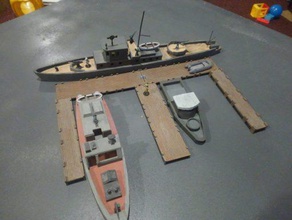 15mm côtière à l'échelle des bateaux pack - wargaming3d 28mm miniature échelle sc1 classe subchaser bk1142 canonnière allemande (kriegsmarine) s100 de type ii sous-marin bateau patrouille la rivière lancement du moteur fret 3d print model - Mito3D