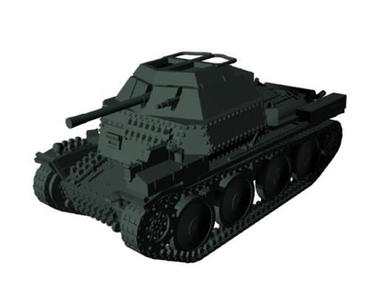 1 100 tanque reconhecimento 38t wargaming3d Categoria Alemanha miniatura jogos guerra 3d print model - Mito3D