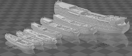 1 1200 navio coleção wargaming3d 28mm miniatura 3d print model - Mito3D