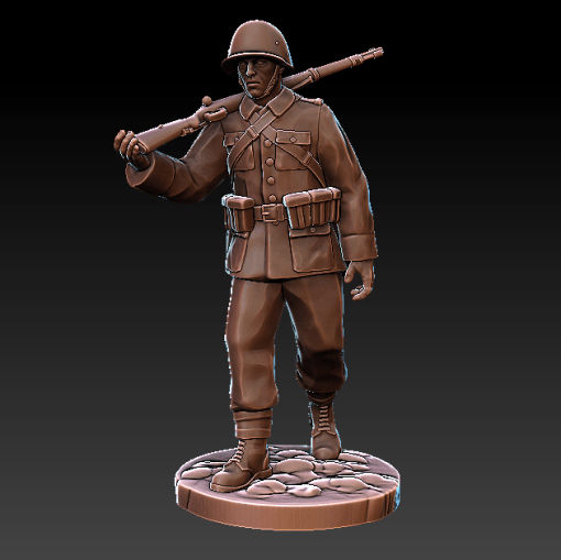 1 35 polonês soldado infantaria miniatura wargaming3d 28mm 3D print model - Mito3D