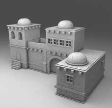 28 mm árabe construção complexo wargaming3d miniatura jogos guerra 1 56 28mm Afeganistão 3D modelos Iniciador moderno Leste cenário estúdio grozny terra ww2 3d print model - Mito3D