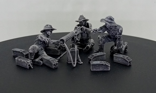28 mm australian vickers 303 mmg crew - wargaming3d 1 56 28mm aussie britain commonwealth pacific theater studio grozny ww2 miniature wargamming 3d print model - Mito3D