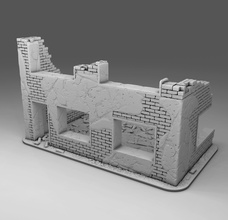 28 mm s'est effondré bâtiment wargaming3d miniature wargaming 1 56 28mm afghanistan 3D modèles Kickstarter moderne ruines paysage studio Grozny terrain ww2 3d print model - Mito3D