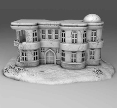28 mm damaged arab apartment building - wargaming3d miniature wargamming : 1:56 / 28mm, Afghanistan -3D models Kickstarter, modern, Near East, scenery, studio grozny, terrain, ww2 3d print model - Mito3D