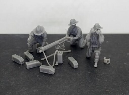 28 mm gurkha vickers 303 mmg crew - wargaming3d Categories: 1:56 / 28mm, 1939-1945: WWII WW2, 3D PRINTABLES, Australia, Commonwealth, Historically Accurate, India, New Zealand, United Kingdom 1 56 28mm 8th army britain british commonwealth north africa pacific theater studio grozny ww2 miniature wargamming 3d print model - Mito3D