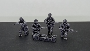 28 mm imperial japan navy paratroopers assault team - wargaming3d miniature wargamming : 1:56 / 28mm, SNLF 3d print model - Mito3D