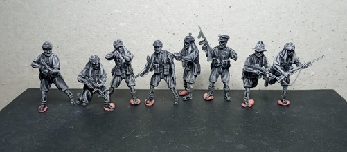 28 mm sas-lrdg infantry squad - wargaming3d miniature wargamming british, Commonwealth, infantry, LRDG, medic, new zealand, north africa, SAS, studio grozny, ww2 3d print model - Mito3D