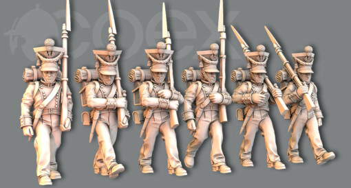 28mm fusiliers grandiose duché Varsovie wargaming3d Catégories 1 56 1700 1900 cheval Mousquet 1789 1815 napoléonien guerres numérique stl dossiers marque miniature wargaming 3D print model - Mito3D