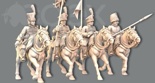 28mm - krakusi light cavalry grand duchy warsaw wargaming3d Categories: 1:56 / 28mm, 1700-1900: Horse & Musket, 1789-1815: Napoleonic Wars, DIGITAL STL FILES tag 1 56 miniature wargamming 3d print model - Mito3D