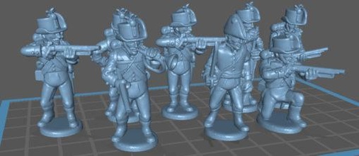 28mm austriaco jaeger schützen schermaglia wargaming3d miniatura wargaming 1 56 napoleonico 3d print model - Mito3D