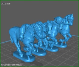 28mm britânico hc uk2 cavalos cobrando wargaming3d miniatura jogos guerra 1 56 napoleônico 3d print model - Mito3D