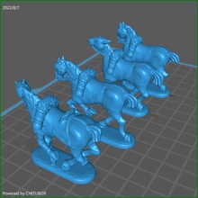 28mm britânico lc uk2 cavalos cobrando wargaming3d miniatura jogos guerra 1 56 napoleônico 3d print model - Mito3D