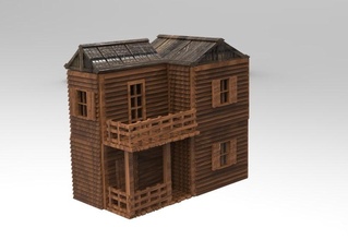 28mm comando postar wargaming3d miniatura jogos guerra ACW americano Construção publicar casa 3d print model - Mito3D