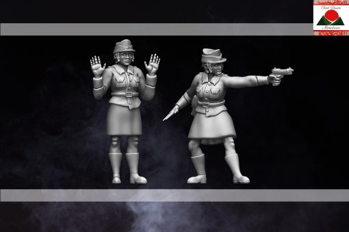 28mm kadın Romanyalı askerler ww2 wargaming3d minyatür 3D print model - Mito3D