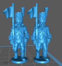 28mm french grenadier infantry sergent - wargaming3d miniature wargamming 1:56 / 28mm, napoleonic 3d print model - Mito3D
