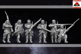 28mm french infantry franco prussian war - wargaming3d miniature wargamming Franco-Prussian War, Prussia 3d print model - Mito3D