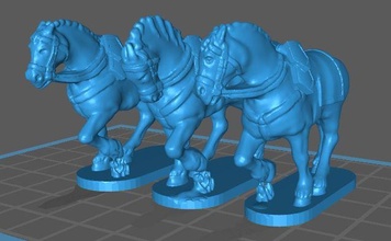 28mm hc fr2 french heavy horse walking - wargaming3d miniature wargamming 1:56 / 28mm, napoleonic 3d print model - Mito3D