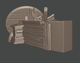28mm house barricade base - wargaming3d 28mm miniature 28mm house barricade base - wargaming3d 28mm miniature 3d print model - Mito3D