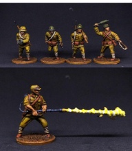 28mm japanese demolition team - wargaming3d miniature wargamming Bomber, engeneers, Flame, flame thrower, flame throwing, IJA, infantry, Japan, Pacific Theatre, sino-japanese, studio grozny, ww2 3d print model - Mito3D