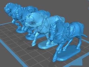 28mm napoleónico francés entrenar caballos caminando wargaming3d miniatura juego guerra 1 56 3d print model - Mito3D