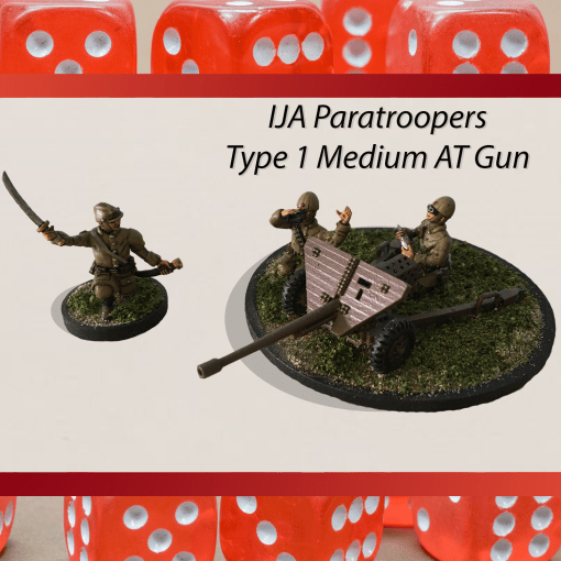 28mm type 1 47 mm medium gun ija japanese crew - wargaming3d miniature 3D print model - Mito3D