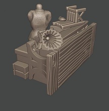 28mm Urbain maison barricade wargaming3d miniature 3d print model - Mito3D