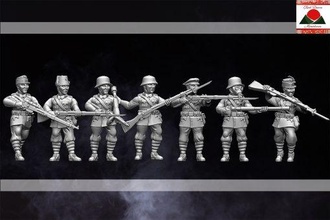 28mm ww1 multipose austria-hungarian infantry - wargaming3d miniature 3d print model - Mito3D