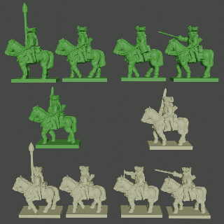 6 15mm austríaco cavalaria syw au 3 wargaming3d etiqueta guerra miniatura jogos 3d print model - Mito3D