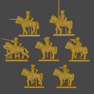6 15mm britisch großartig Krieg Western Kavallerie wwi gb 1 wargaming3d Etikett Miniatur Wargaming 3d print model - Mito3D